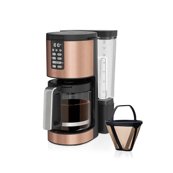 Ninja Programmable XL 14-Cup Coffee Maker PRO with Permanent Filter, 2 Brew Styles Classic & Rich, Delay Brew, Freshness Timer & Keep Warm, Dishwasher Safe, Copper, DCM201CP