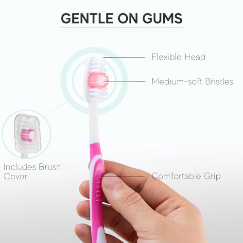 4-Pack-Toothbrushes-for-Adults-Individually-Wrapped-Medium-Bristle-Toothbrushes-with-Covers-Pink-Convenient-Affordable-Dental-Care-for-Travel-Hotels-Airbnb-Missions-More