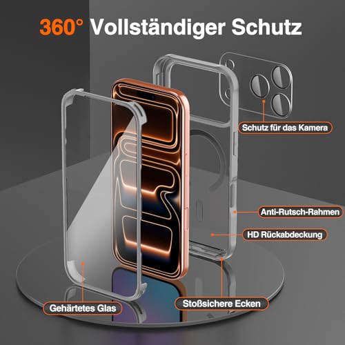 Coque iPhone 17 Pro Max transparente antichoc Magsafe et protège-écran - 3