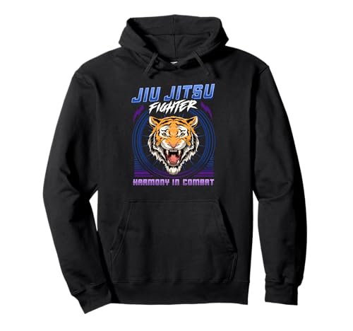 Jiu Jitsu Harmony In Combat - Grappling BJJ Angry Tiger Sudadera con Capucha