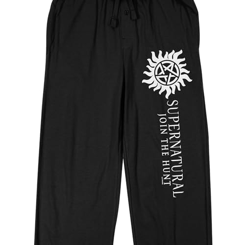 Bioworld Supernatural Title Logo Men's Black Sleep Pajama Pants2
