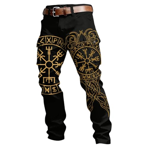 Pantalon cargo multi poches coupe droite avec cordon de serrage