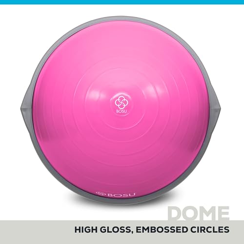 Image of Bosu Balance Ball Exercise Trainer, Home Gym Equipment w /Guided Workouts & Pump, 26 inch Inflatable Fitness Platform for Strength Training, Standing, Balancing, and Core Workout