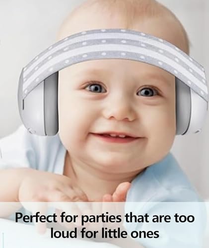Image of Baby Ear Muffs, 1 Set Baby Travel Essentials, Ear Muffs for Babies, Adjustable Headband Soft Ear Protection for Infants Toddlers Lightweight for Travel Sleep