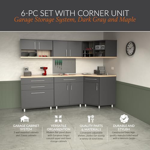 Inval GS-GP35 Kratos 6-Piece Corner Garage Storage Cabinet Set thumb #4