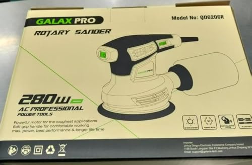 GALAX PRO Orbital Sander,280W 13000 OPM Random-Orbit Sanders 6 Variable Speeds with 15Pcs Sanding Discs 125mm, Electric Sander with Dust Collector for Sanding and Polishing 10 GALAX PRO Orbital Sander,280W 13000 OPM Random-Orbit Sanders 6 Variable Speeds with 15Pcs Sanding Discs 125mm, Electric Sander with Dust Collector for Sanding and Polishing - Image 10