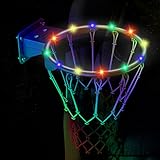 Basketball Hoop Outdoor Rim LED Lights, Remote Control Activation, Play Night Basket Ball, 9 Bright Colors and 9 Modes, Waterproof LED Light, Basketball Rim Light, Gifts for Kids, Outdoor Patio Decor