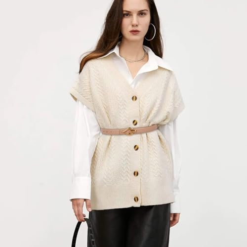 Image of Aurolran Women's Fashion Classic Metal Buckle Leather Belt with Jeans Dress