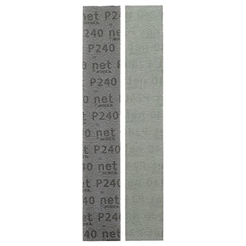 BONOCO Sandpaper 400 * 70 MM Mesh Sanding Disc Sandpaper 80-320 Grit Hook Loop Dust-Free Anti-Blocking For Car Paint Metal Finishing Polishing,240 Grit,15 Pcs