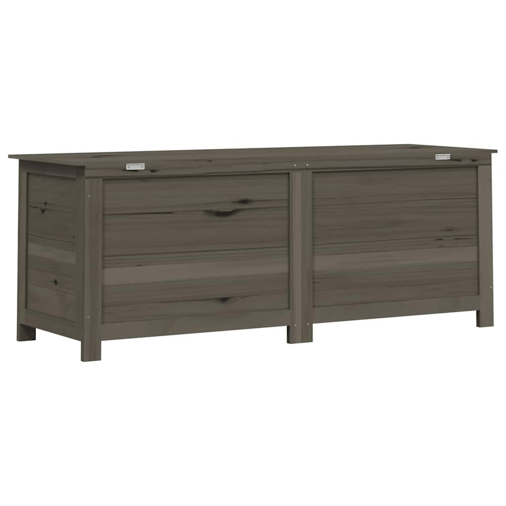 Outdoor-Kissenbox Anthrazit aus massivem Tannenholz 150x50x56 cm Stauraum Truhe für Garten Auflagen Kissen Aufbewahrung wetterfest Balkon Terrasse
