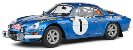 Solido Alpine A110 1600S niebieski #1 Therier/Roure Rallye Monte Carlo 1972 odlew ciśnieniowy model samochodu - SKU S1804210