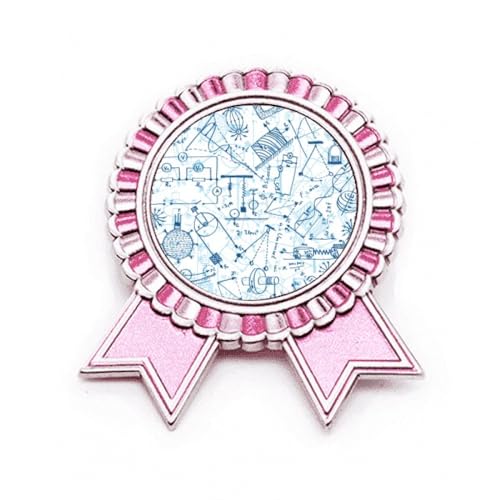 Broche bleue en métal rose M durable et élégante pour tableau de mécanique