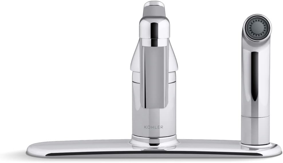 Polished Chrome Single Handle Kitchen Faucet with Pull-out Spray