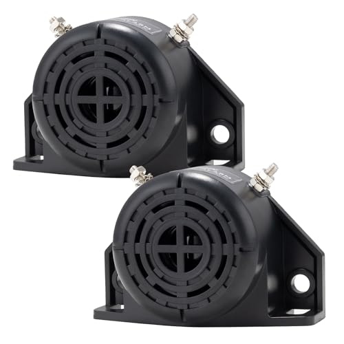 FARBIN Truck 2Pcs Back-up Alarm 105dB 12V-48V Car Reverse Horn BIBI Buzzer Warning Alarm Siren Waterproof Industrial Heavy-Duty Backup Warning