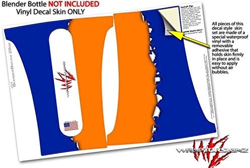 Miniatura 3 de Ripped colores azul naranja  calcomanía estilo Skin Wrap para licuadora botella 28oz (botella no incluida)