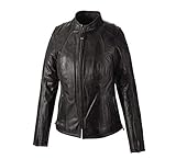 5 años de garantía limitada Harley-Davidson Chaqueta de cuero Tenacity para mujer, color negro - negro - XS