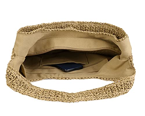 Bolso Tote de Playa Grande Tejido a Mano para Mujer miniatura 4