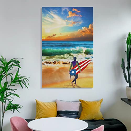 Posters Beautiful Scenery Of Puerto Rico Coastal Landscape Poster Surfing Poster - 副本 Canvas Wall Art Prints For Wall Decor Room Decor Bedroom Decor Gifts 24X36Inch(60X90Cm) Frame-Style #TOP5