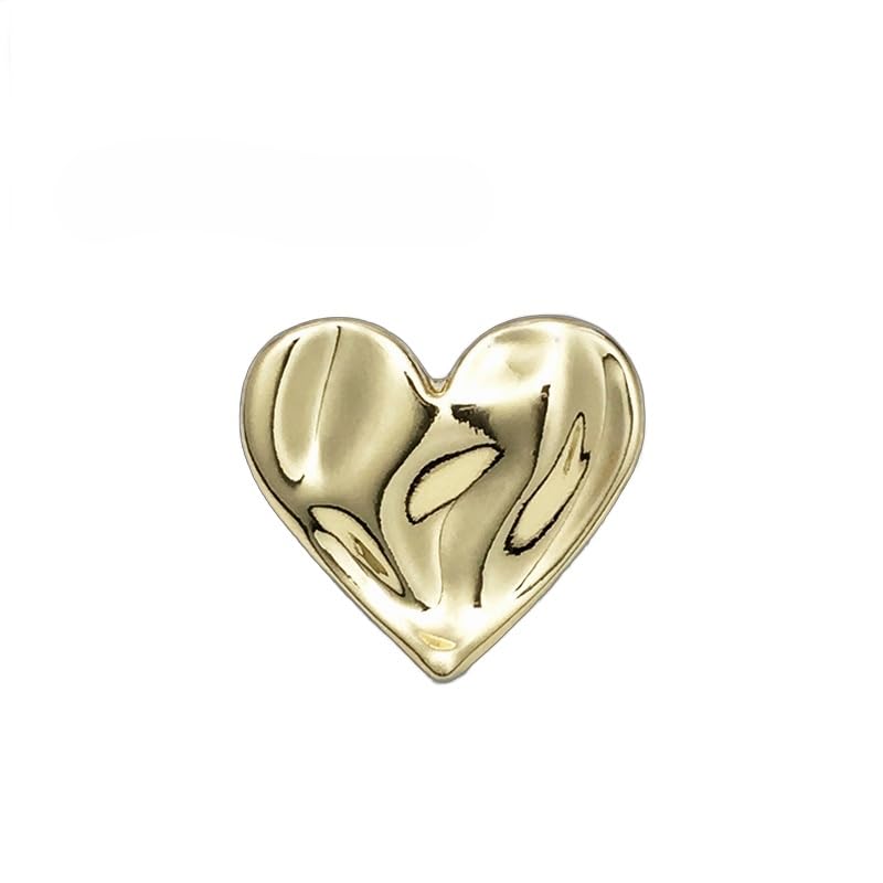 Metalowe guziki do marynarek, Guziki w kształcie serca Wielokolorowe 17,5 mm Opakowanie 15 lub 30 szt(Gold,30Pcs/17.5mm)
