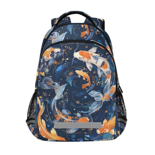 Sac à dos école ergonomique poisson mignon avec grands compartiments scolaires