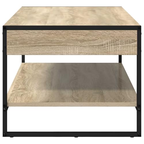 Mokuyary Couchtisch Sonoma 80 x 50 x 40 cm Holzwerkstoff, Wohnzimmertisch Couch Tisch für Wohnzimmer, Büro, Kleine Räume Sofatisch -A2 – Bild 7