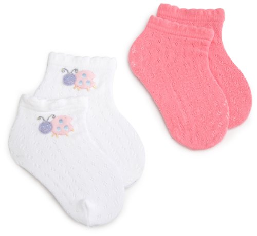 Jefferies Socks Girls 2-6x Lady Bug Applique Sock
