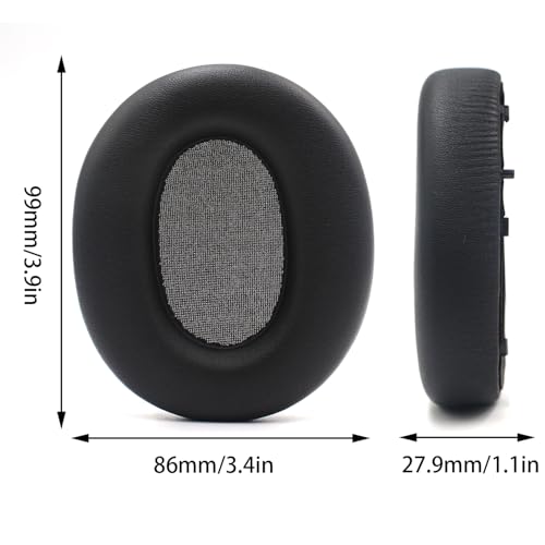 Repuestos de almohadillas para audífonos Edifier W820NB - Negro | Mejora comodidad, durabilidad y aislamiento de sonido miniatura 3