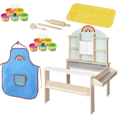 roba x Play-Doh Kaufladen für Kinder - Spielset aus FSC Holz mit 12...