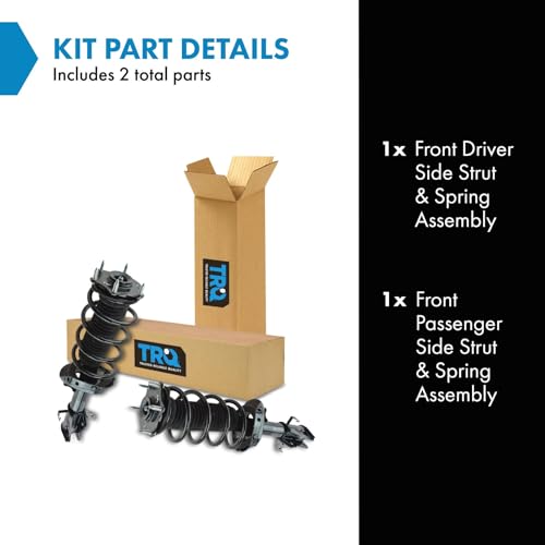 Image of TRQ Front Strut and Spring Assembly Set 2 Piece Coil Spring | For 2007-2014 Honda CR-V