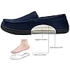 RockDove Men's Alexander Flannel Lined Loafer Slipper, Size 9 UK Men, Navy #3