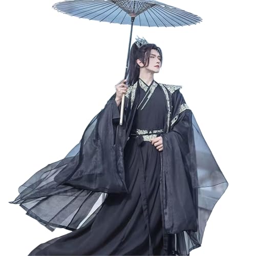 Vêtement traditionnel chinois ancien noir XL pour vos festivals culturels et soirées