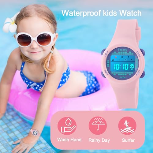 Image of Kids Digital Watch for Girls Boys,Children's Waterproof Colorful Light UP Outdoor Sport Watch with Stopwatch Alarm-Kids Gifts for Girls Boys
