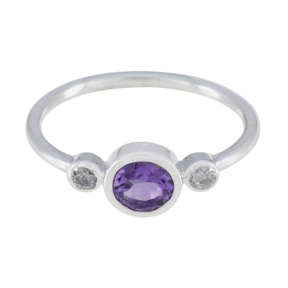 Bague améthyste véritable argent 925 au quotidien - 6