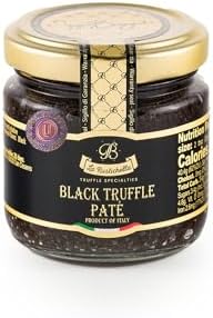 La Rustichella - 100% KOSHER Black Truffle Patè - Certified Kosher Recipe - Vegan, Gluten-Free, Cholesterol-Free, 100% Made in Italy (3.17 oz | 90 gr)
