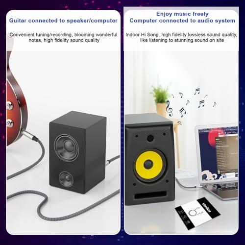 Image of Verilux 3.5mm to 6.35mm Aux Cable for Speakers(9.8FT), 6.35mm 1 /4 inch Male to 3.5mm 1 /8 inch Male Aux Cable, TRS Bidirectional Stereo Audio Jack for Guitar, iPod, Laptop, Home Theater Devices, Speaker