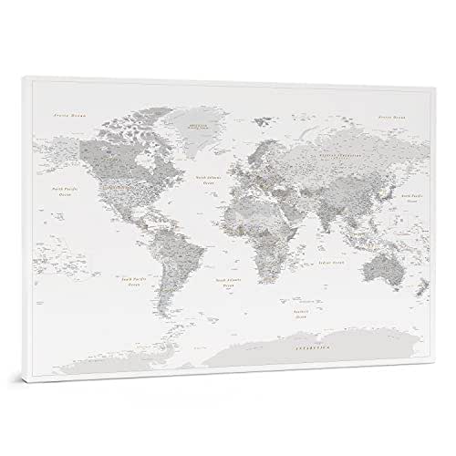 Carte du monde avec punaises Deco