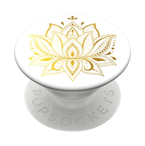 Popsockets PopGrip - Soporte y Agarre para Teléfonos Móviles y Tabletas con un Top Intercambiable - Golden Prana