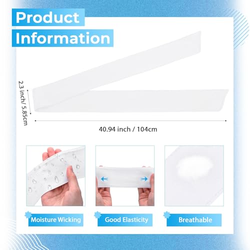 Image of Hiboom 50 Pcs Head Tie Headbands Men Women Ninja Karate Tie Athletic Sweatbands for Sports Basketball Tennis Running Workout