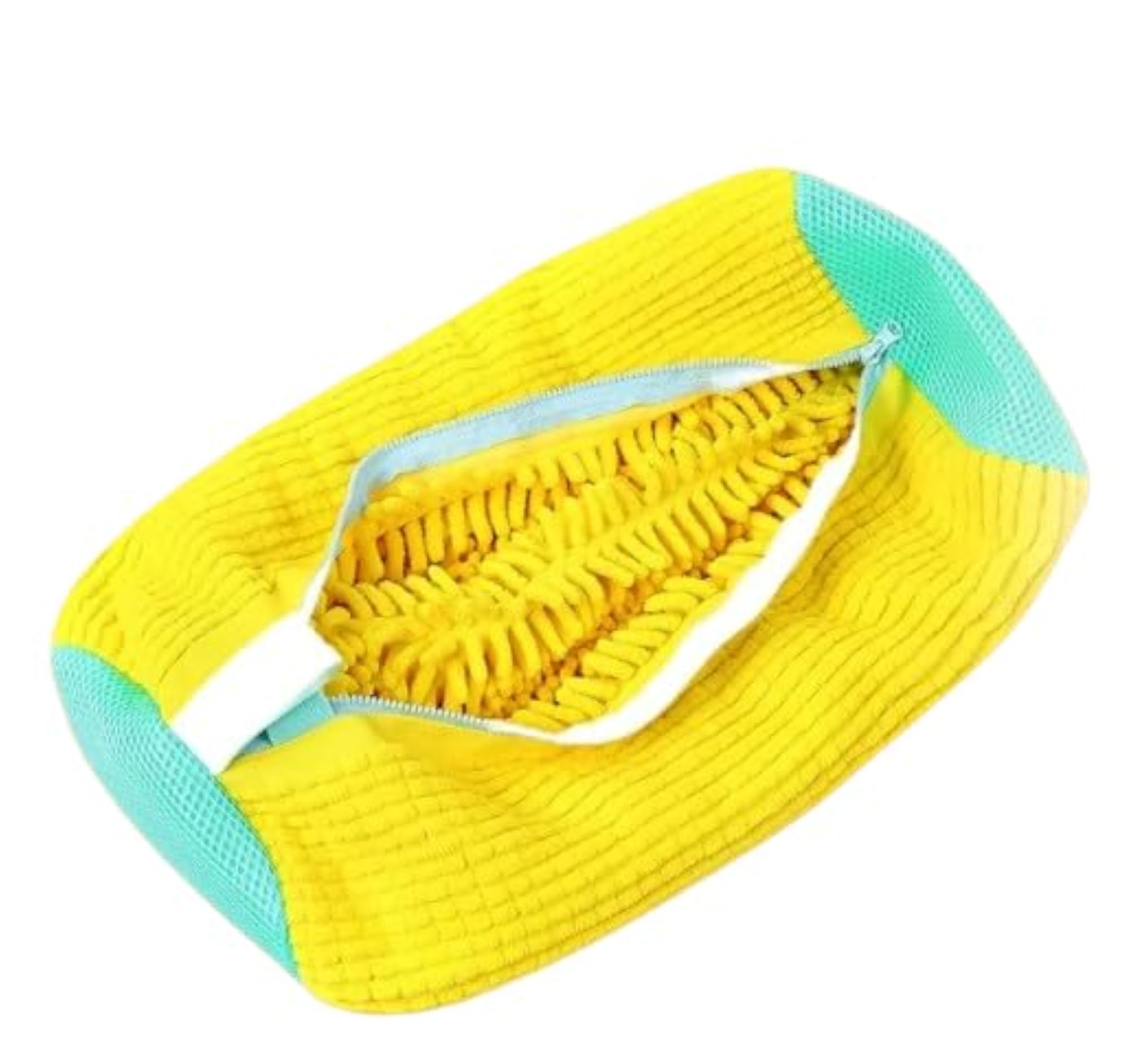 Invisible Zipper Side Opening Shoe Washing Bag, Yellow