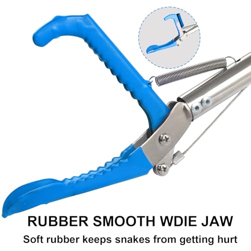 Image of Snake Grabber Tool, 66 inch Snake Tongs Removal Professional Collapsible Rattlesnake Reptile Grabber Long Reach Grabber Heavy Duty Wide Jaw Handling Tool with Lock Non-Slip Foam Grip