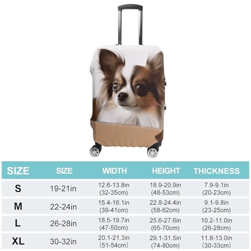 Papillon in The Box Luggage Cover, Washable Elastic Suitcase Cover Protector Fit 18-32 Inch Luggage2