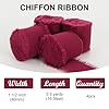 TONIFUL Mörklila chiffongband 1 1/2 tum 5,5 meter – silkestyg för presentförpackning, bröllopsfestdekoration, blombukett, rosetttillverkning, gör-det-själv-hantverk #1