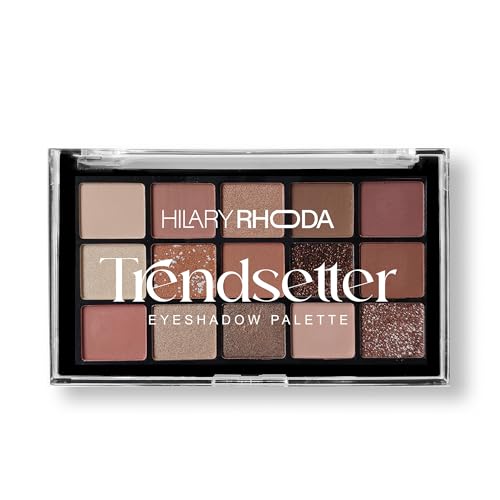 Image of Hilary Rhoda Trendsetter Eyeshadow Palette | Highly Pigmented Shades | Matte & Shimmer Finish | Long-Lasting | All Skin Types | Easily Blendable Eye Makeup Palette - 15g (Vibe Stealer - Shade 02)