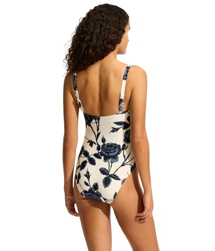 Seafolly Rococo Ruched Maillot de Bain Luxe Armatures Texturé - 2