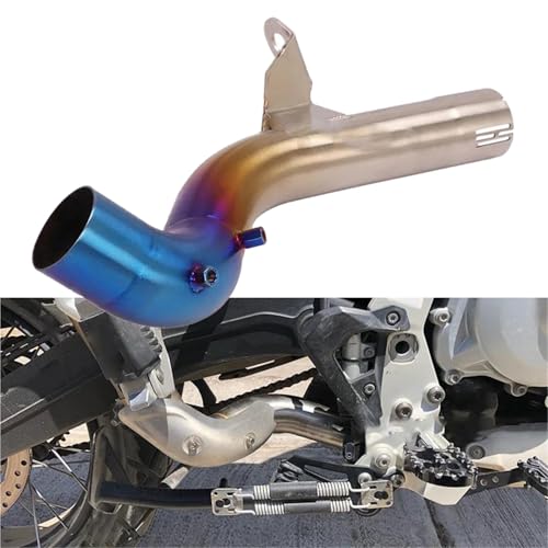 Remplacer l'échappement pour BMW F850GS avec ce raccord intermédiaire de précision turquoise