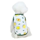 春物 夏物 犬服 PETFiND フルーツ柄タンクトップ 犬用 わんちゃん 夏服 ドックウェア ペット服 5サイズ S M L XL XXL スイカ柄 イチゴ柄 レモン柄 ミカン柄 アボカド柄 かわいい 魅力 インスタ映え S,アボカド