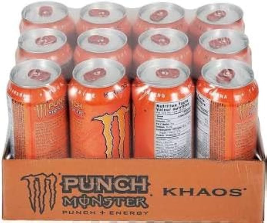 Amazon.com : Monster Khaos Energy Drink + Juice, 16 fl oz Cans, 12