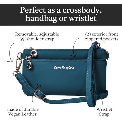 Image of Save the Girls Cell Phone Purse - Touch Screen Women's Crossbody Bag - Clutch Purses for Women (Bella)