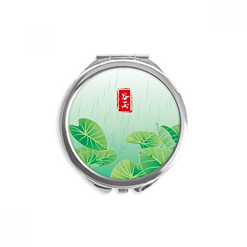 Miroir de poche à la main portable grain pluie multicolore pour cosmétique