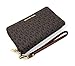 Michael Kors Women's Jet Set Travel Medium Zip Around Phone Holder Wallet, Brown